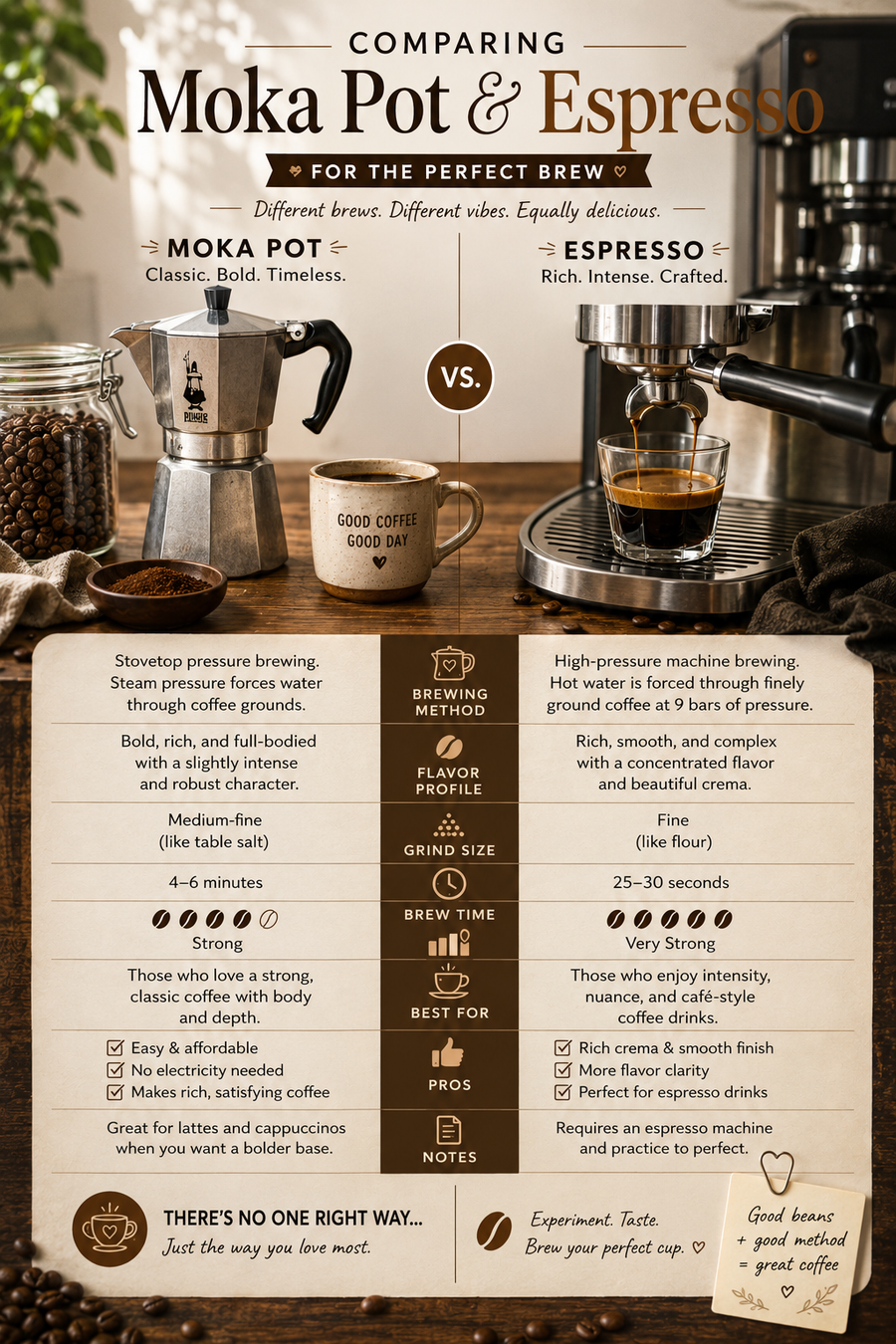 Comparing Moka Pot and Espresso for the Perfect Brew