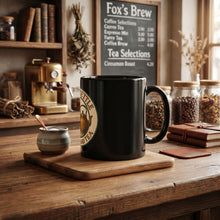 Copper Kettle Coffee and Tea - Fox & Kellte Logo - Black Glossy Mug -  Ceramic