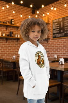 Kids fleece hoodie in Copper Kettle Coffee color for warmth and comfort