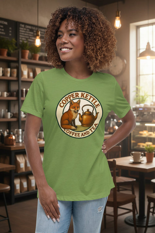 Copper Kettle Coffee and Tea Fox & Kettle Logo Women's T-Shirt