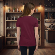 Youth short sleeve t-shirt with Copper Kettle Coffee and Tea logo, soft breathable cotton blend, available in sizes S to XL