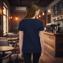 Youth short sleeve t-shirt with Copper Kettle Coffee and Tea logo, soft breathable cotton blend, available in sizes S to XL